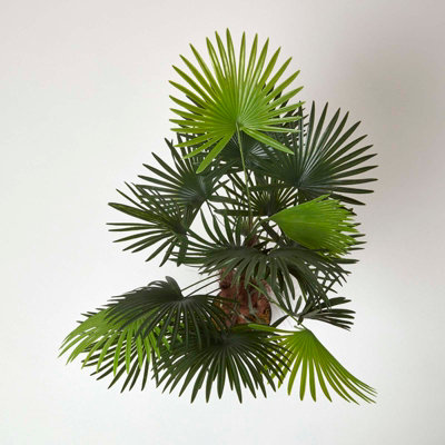 Homescapes Green 'Lady Palm' Tree Artificial Rhapis Plant with Pot, 90 cm