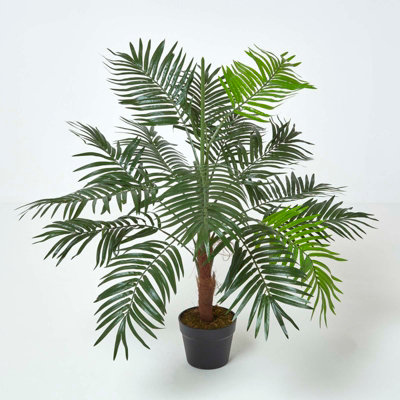 Homescapes Green Mini Palm Tree Artificial Plant with Pot, 100 cm