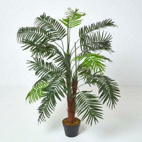 Homescapes Green Mini Palm Tree Artificial Plant with Pot, 120 cm