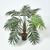Homescapes Green Mini Palm Tree Artificial Plant with Pot, 70 cm