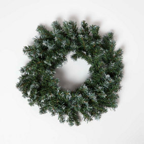 Homescapes Green Snow Dusted Foliage Christmas Garland, 182 cm