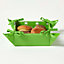 Homescapes Green Stars Reversible Bread Basket