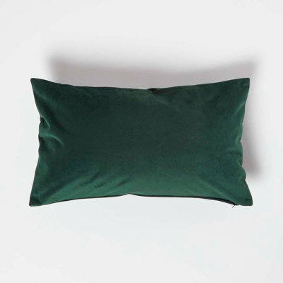 Green velvet cheap bolster pillow