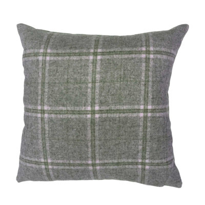 Green tartan outlet cushion