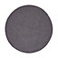 Homescapes Grey and Black Handmade Woven Braided Rug, 120 cm Round