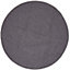 Homescapes Grey and Black Melange Braided Rug, 200 cm Round