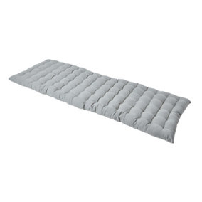 Homescapes Grey Bench Cushion, Three Seater
