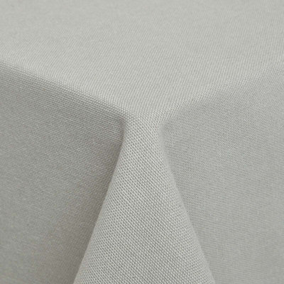 Homescapes Grey Cotton Square Tablecloth 137 x 137 cm