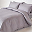 Homescapes Grey Egyptian Cotton Satin Fitted Sheet 330 Thread Count, Double
