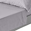 Homescapes Grey Egyptian Cotton Satin Stripe Flat Sheet 330 TC, Double