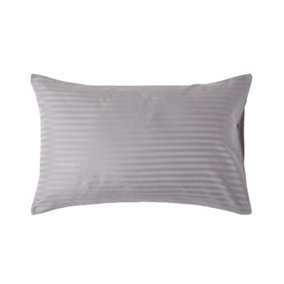Homescapes Grey Egyptian Cotton Satin Stripe Housewife Pillowcase 330 TC