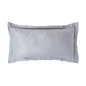 Homescapes Grey Egyptian Cotton Satin Stripe King Size Oxford Pillowcase 330 TC