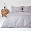 Homescapes Grey Egyptian Cotton Stripe Duvet Cover and Pillowcases 330 TC, Double