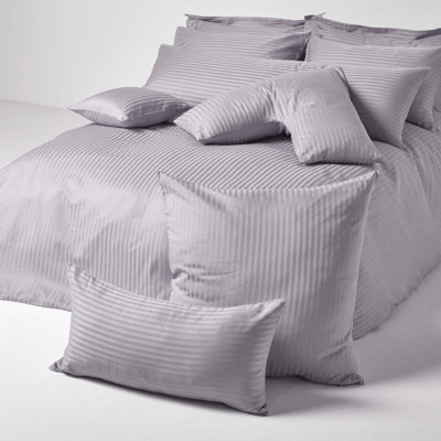 Homescapes Grey Egyptian Cotton Super Soft V Shaped Pillowcase 330 TC