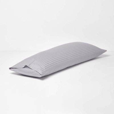 Homescapes Grey Egyptian Cotton Ultrasoft Body Pillowcase 330 TC