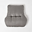 Homescapes Grey Faux Suede Back Support Cushion