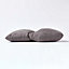 Homescapes Grey Faux Suede Back Support Cushion