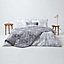 Homescapes Grey French Toile Patterned Duvet Cover Set, Double