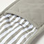 Homescapes Grey Stripe Cotton Double Oven Glove
