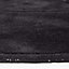Homescapes Hand Tufted Plain Cotton Black Large Round Rug, 150 cm Diameter