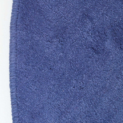 Homescapes Hand Tufted Plain Cotton Blue Large Round Rug, 70 cm Diameter