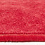 Homescapes Hand Tufted Plain Cotton Red Large Round Rug, 150 cm Diameter