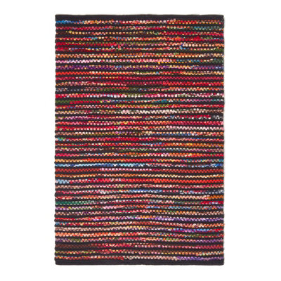 Homescapes Handwoven Multi Coloured Recycled Chindi Folk Rug Extra ...
