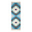 Homescapes Helsinki Handwoven Geometric Pattern Blue Grey and Cream Kilim Wool Rug, 66 x 200 cm