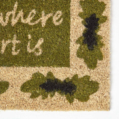 Homescapes Home Is Where The Heart Is Coir Doormat