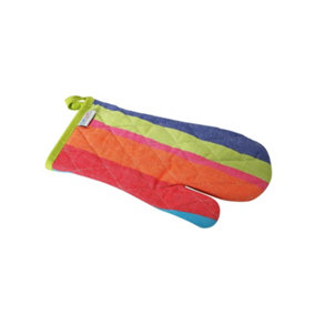 Homescapes Homescapes Multi Stripe Oven Mitt
