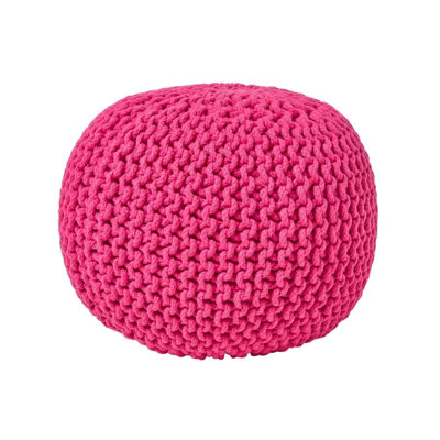 Pink deals knitted pouffe