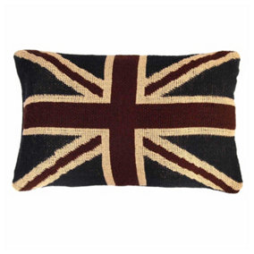 Homescapes Jacquard Union Jack Cushion Cover British Flag, 30 x 50 cm