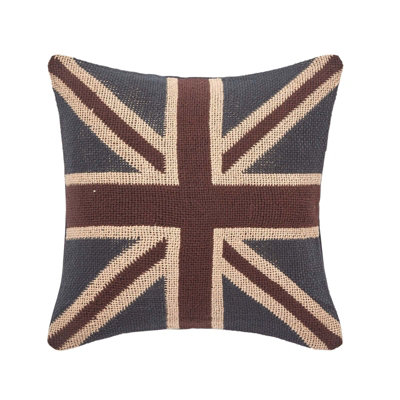 Homescapes Jacquard Union Jack Cushion Cover British Flag Tapestry 45 x 45 cm DIY at B&Q