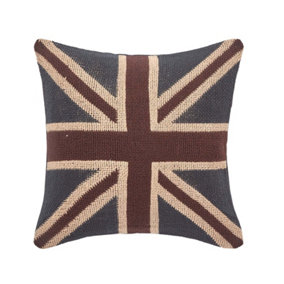 Homescapes Jacquard Union Jack Cushion Cover British Flag Tapestry 45 x 45 cm