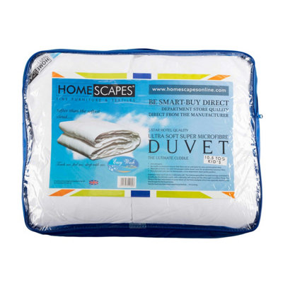 Homescapes Kids 10.5 Tog Super Microfibre Duvet