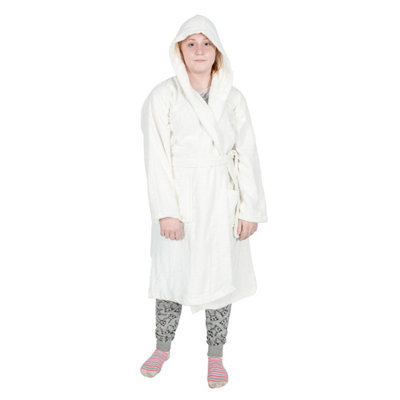 Homescapes Kids Hooded Cream Egyptian Cotton Bathrobe, Small Price Comparisons | Compare The Build