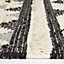 Homescapes Kota Black & Grey Kilim Runner Wool Rug 66 x 200 cm