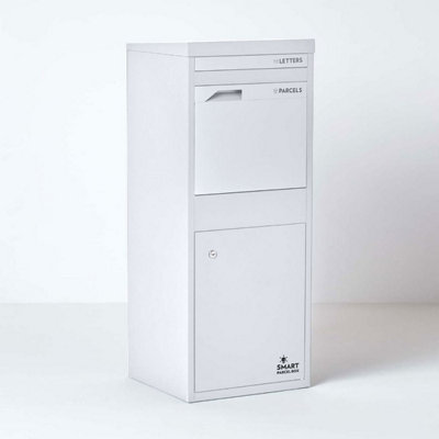 Homescapes Large Front & Rear Access White Smart Parcel Box