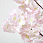 Homescapes Large Light Pink Artificial Blossom Tree with Metal Base, 1.4M Tall