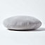 Homescapes Light Grey Velvet Cushion, 40 cm Round