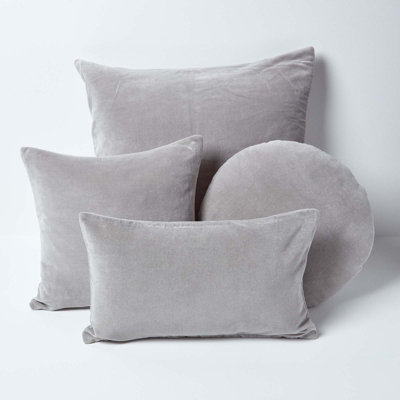 Light grey hotsell velvet cushion