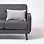 Homescapes Light Grey Velvet Rectangular Cushion Cover, 30 x 50 cm