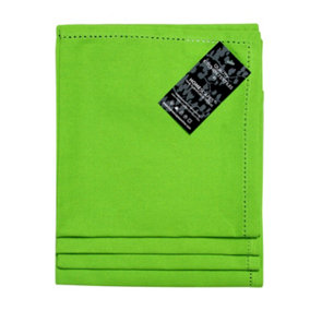 Homescapes Lime Green Cotton Fabric 4 Napkins Set