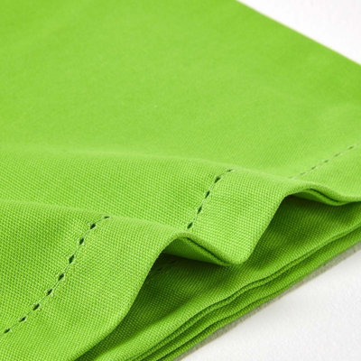 Homescapes Lime Green Cotton Square Tablecloth 137 x 137 cm