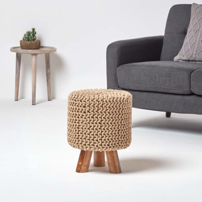 Tall pouffe deals stool