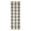 Homescapes Logan Black and White Tartan Check Non-Slip 100% Wool Rug, 66 x 200 cm