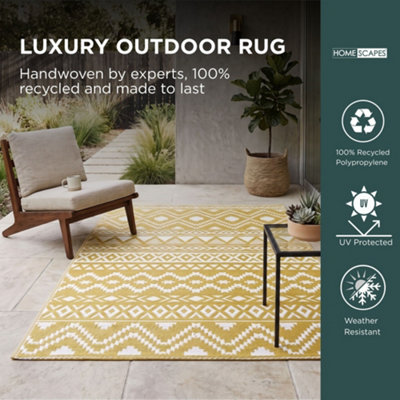 Homescapes Luxury Outdoor Rug Waterproof Reversible for Garden, 150 x ...