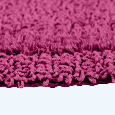 Homescapes Luxury Reversible Bath Mat Runner - Raspberry