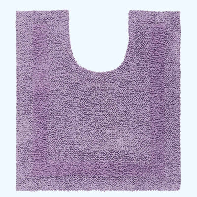 Homescapes Luxury Reversible Cotton Pedestal Mat - Lilac