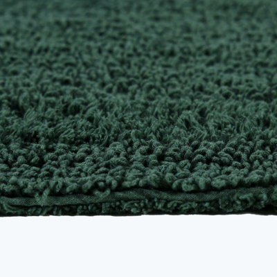 Homescapes Luxury Reversible Extra Large Bath Mat - Moss Green